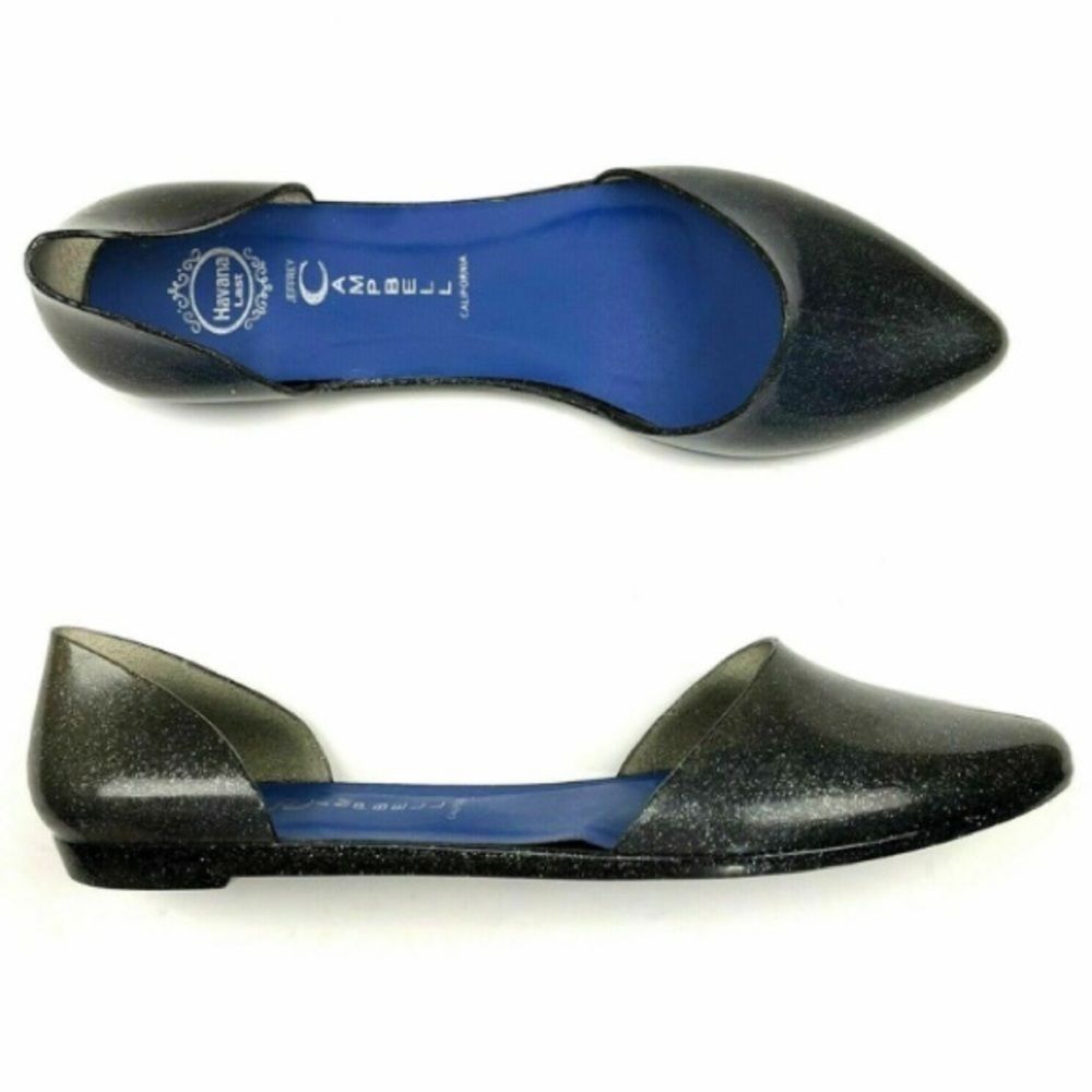 JEFFREY CAMPBELL Jelly Love D’Orsay Glitter Flats